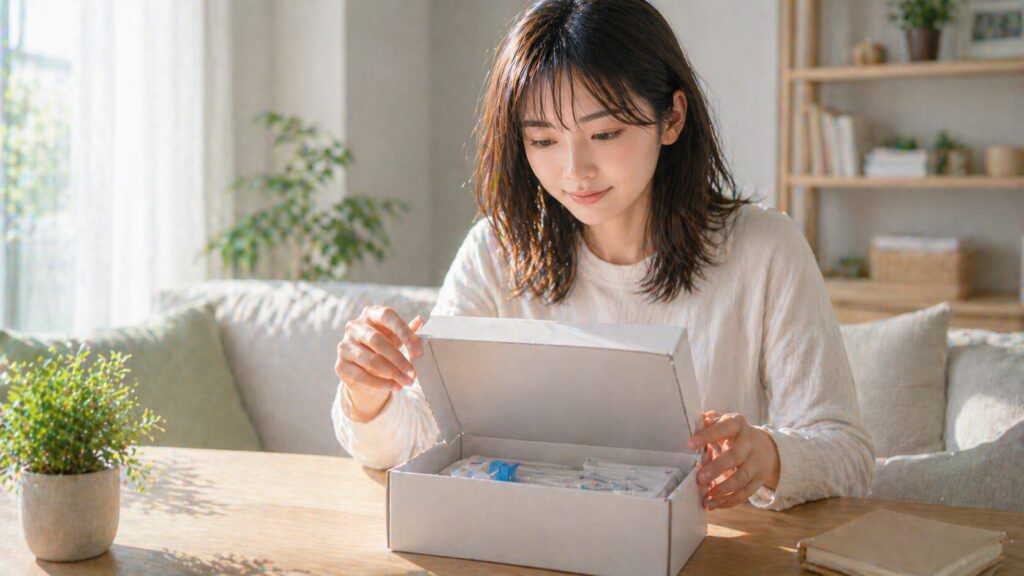 落ち着いた瞬間の開封作業