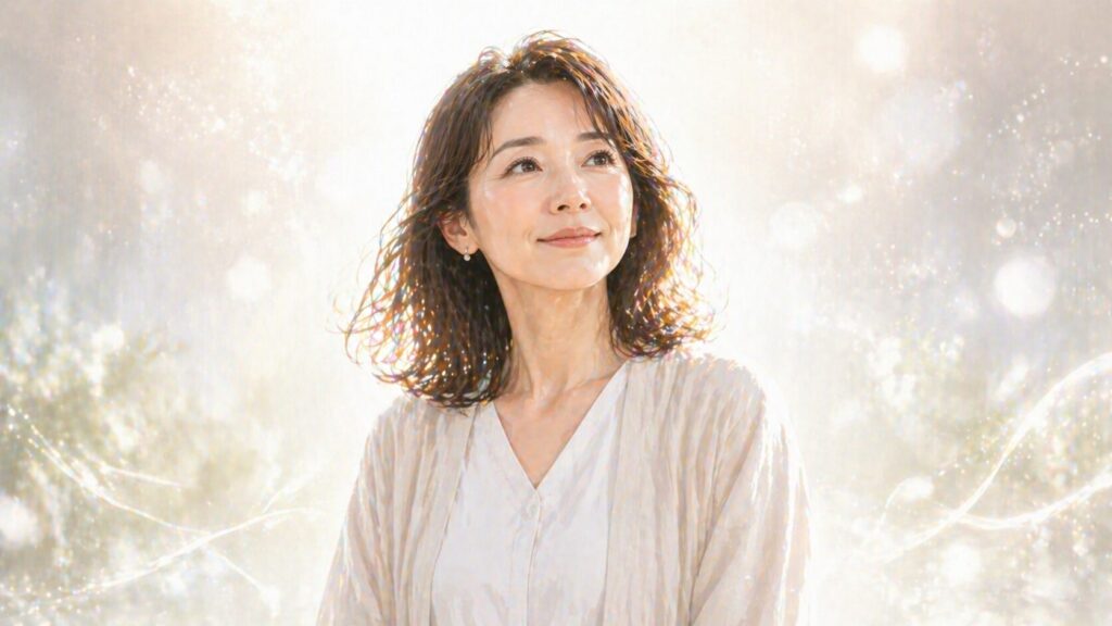 穏やかな光の中の微笑み