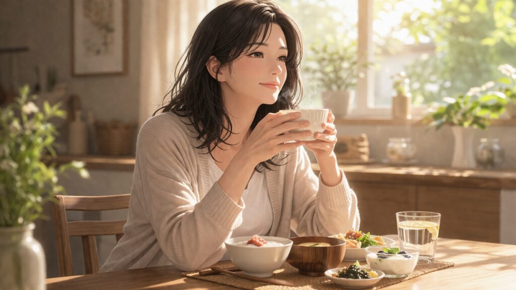 温かい朝食のひととき