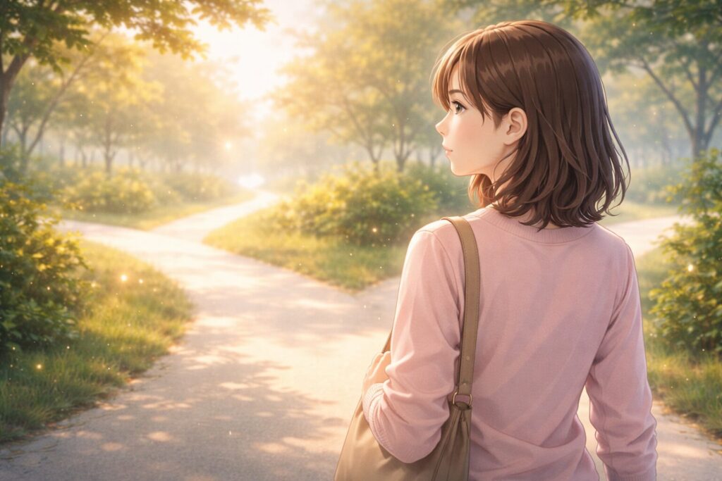 夕暮れ時の分岐点