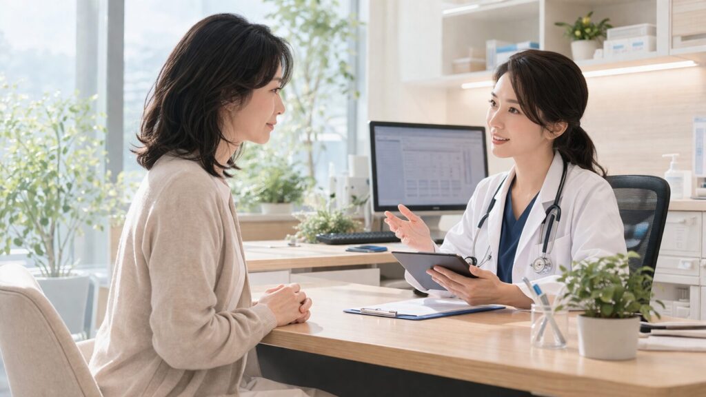 クリニックでの穏やかな相談風景