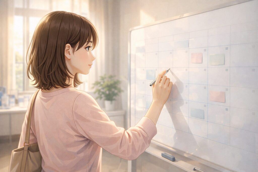 週間スケジュールの確認