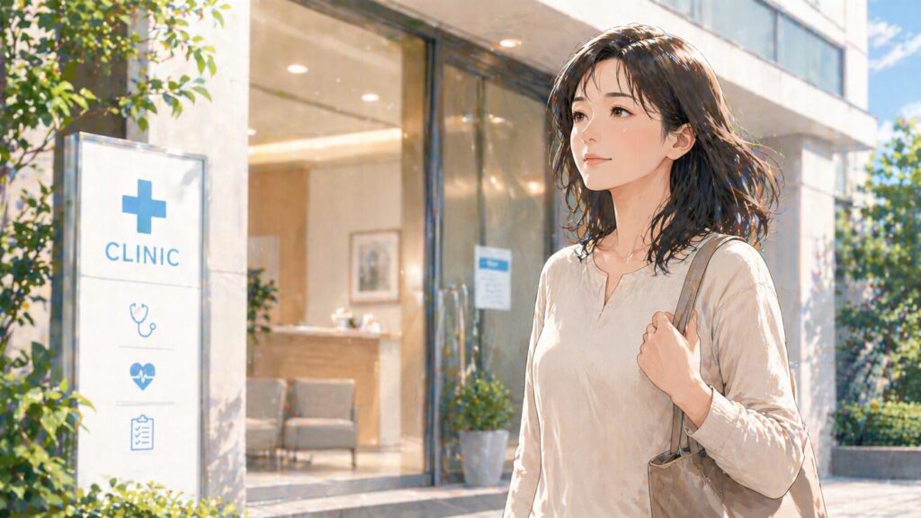 穏やかなクリニックの入口