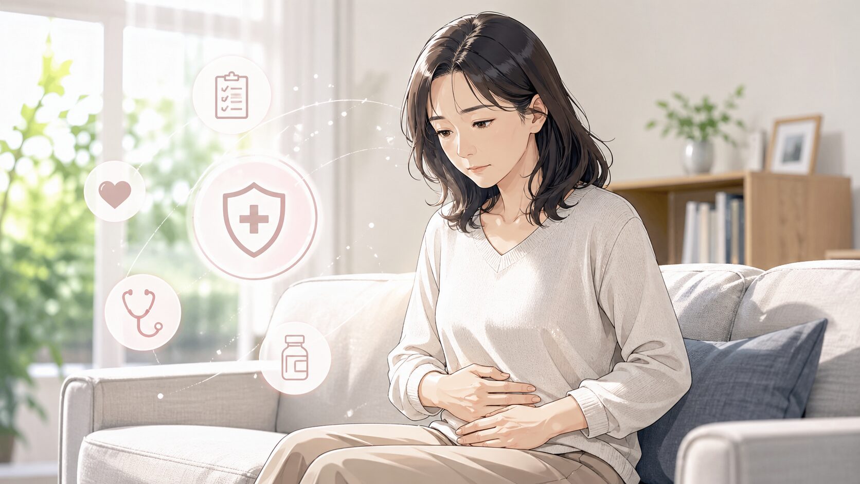 心配と安らぎの間の瞬間