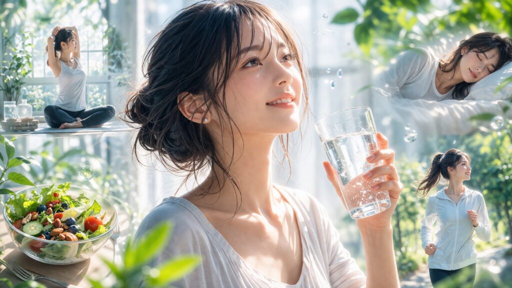 健康的なライフスタイルの朝