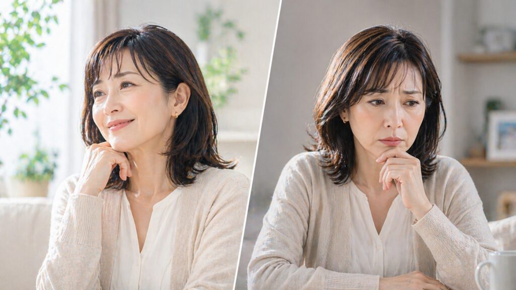 二つの顔、二つの気持ち