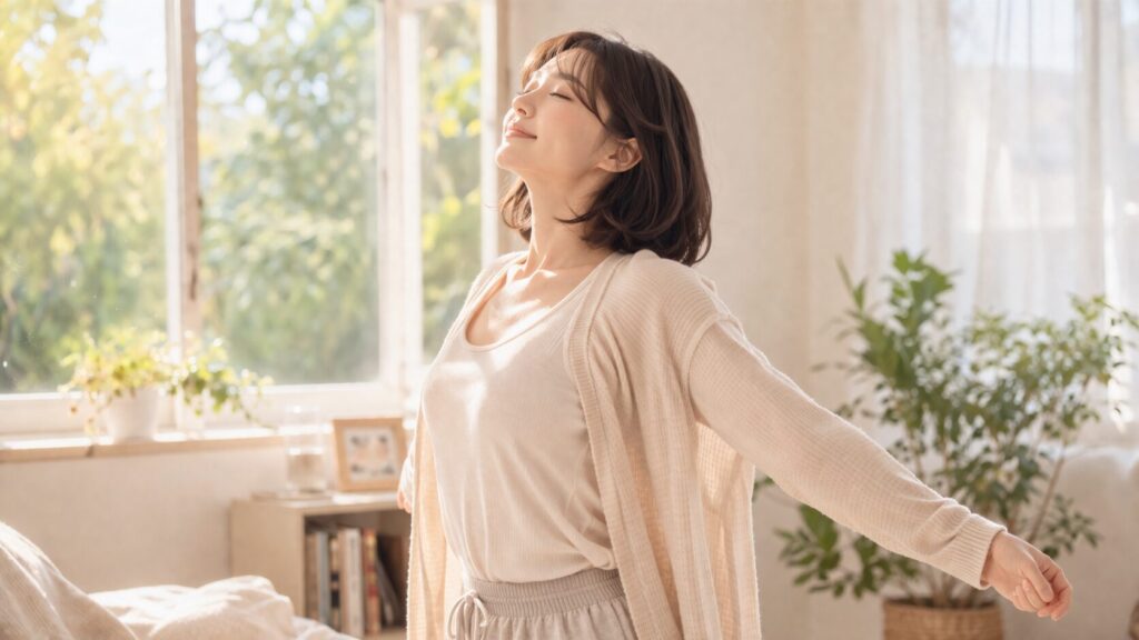 穏やかな朝のリラックスタイム