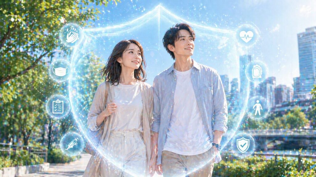 健康的な輝きに包まれて