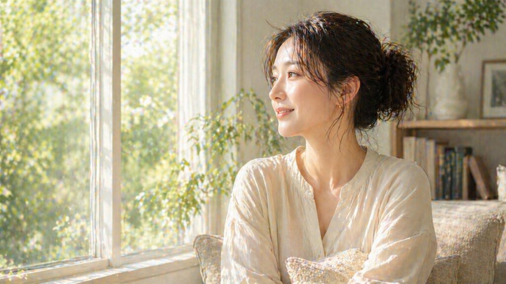 窓辺で過ごす穏やかな時間