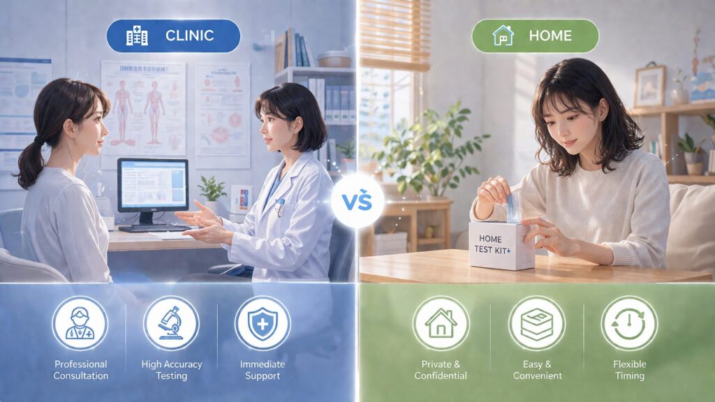 クリニック vs 自宅テスト