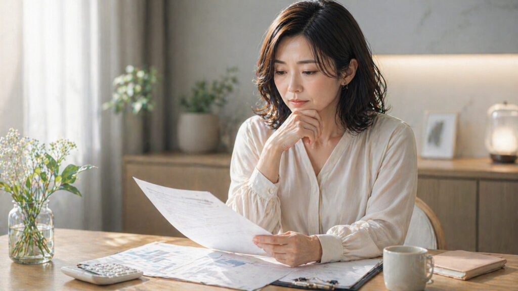 落ち着いたオフィスで勉強する女性