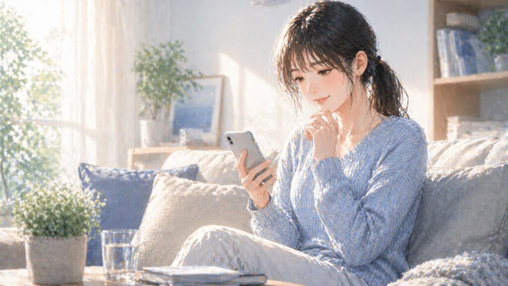 穏やかな日差しのリビングルーム