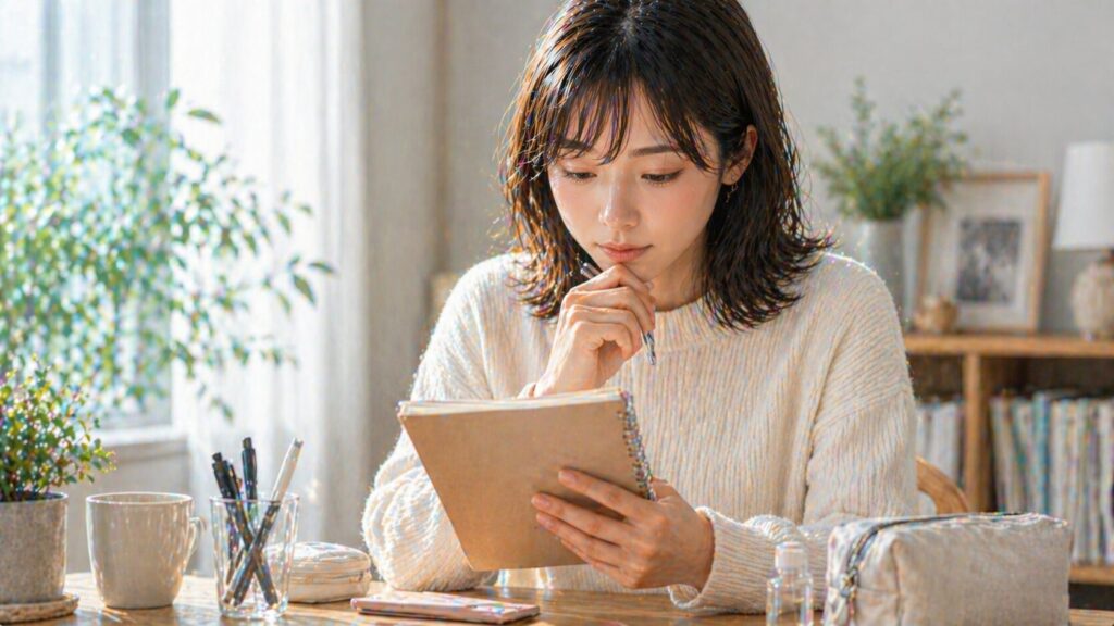 静かな机でのひととき