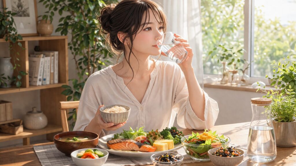 穏やかな朝食のひととき