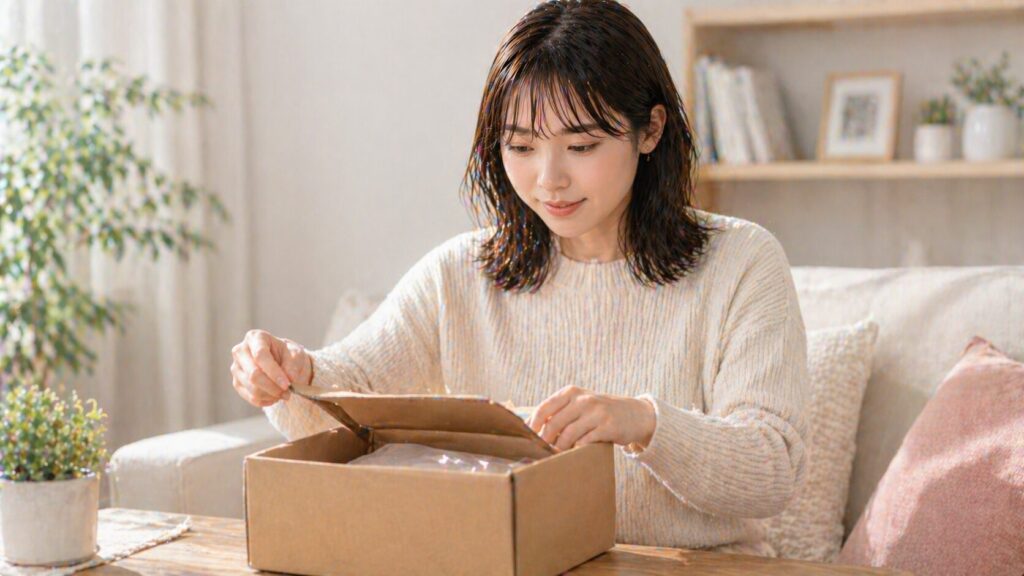 穏やかな昼下がりの開封シーン