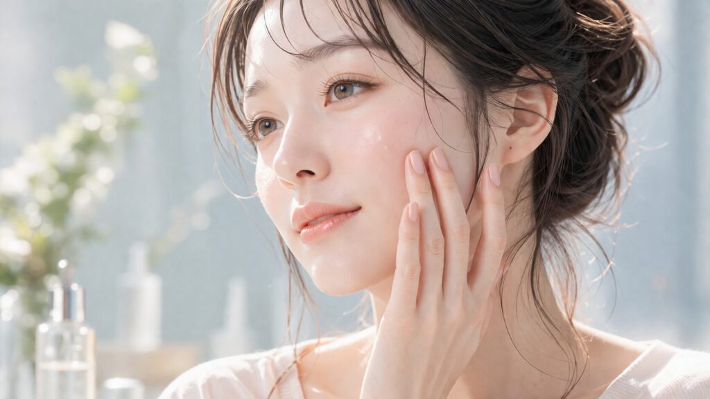 優雅なスキンケアポートレート