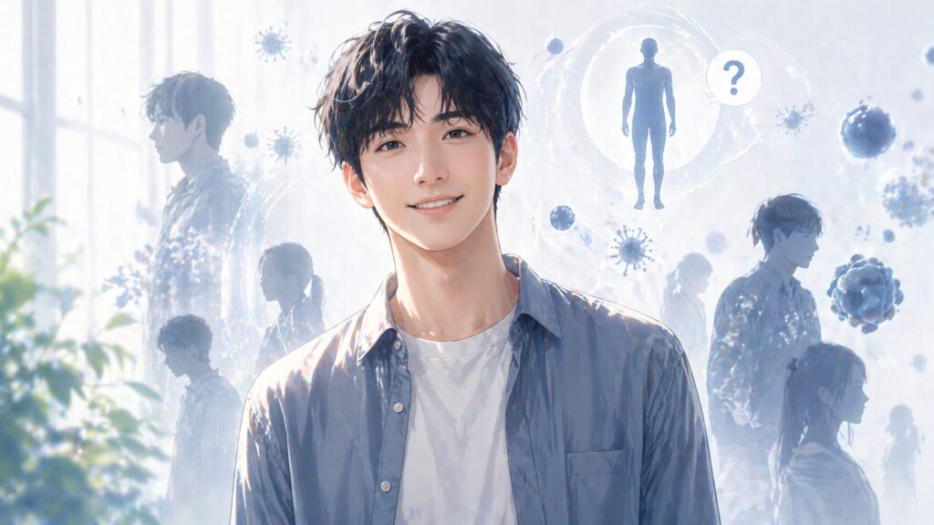 健康とウイルスのビジュアルコンセプト