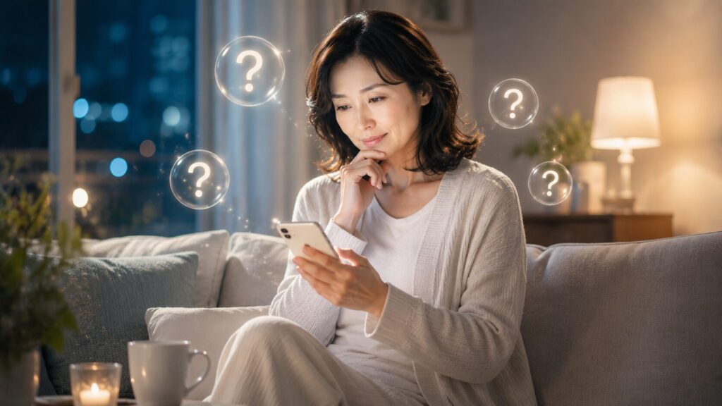 考えごとの夜のソファタイム
