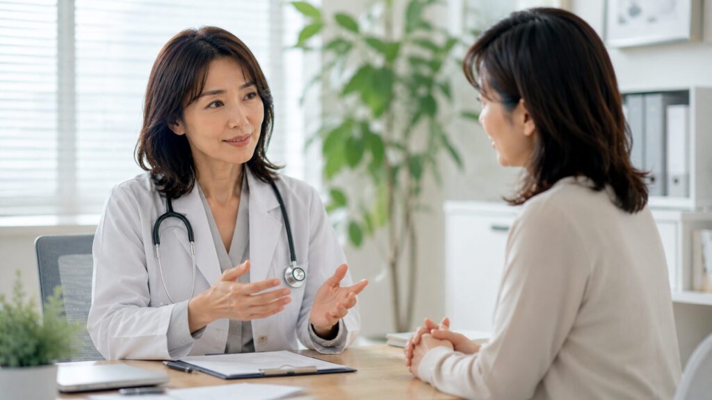 医師と患者の診察風景