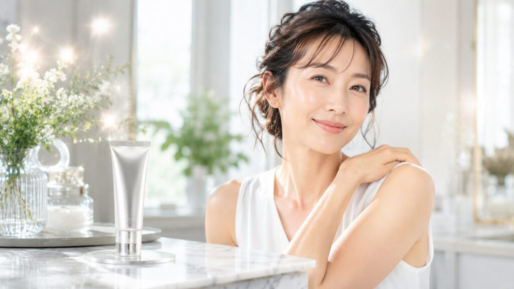 落ち着いた美しさのあるスキンケアルーチン