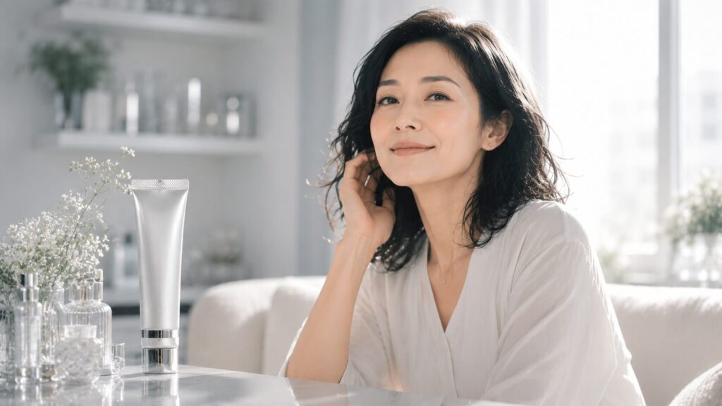 上品なスキンケアのひととき