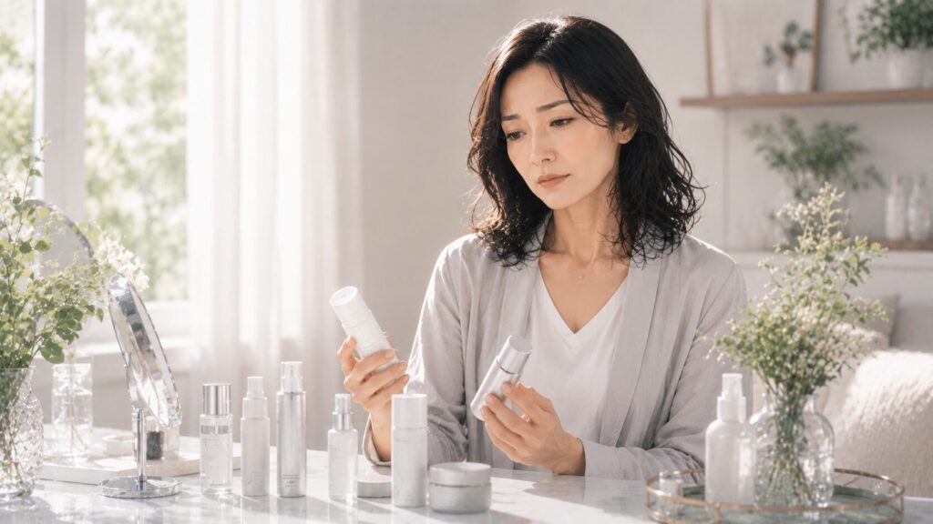 落ち着いたスキンケアのひととき