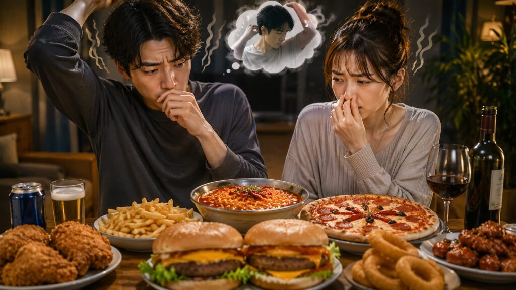 悪臭を感じる食卓