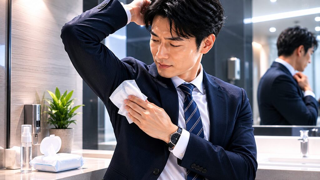 清潔感あふれる身だしなみの瞬間