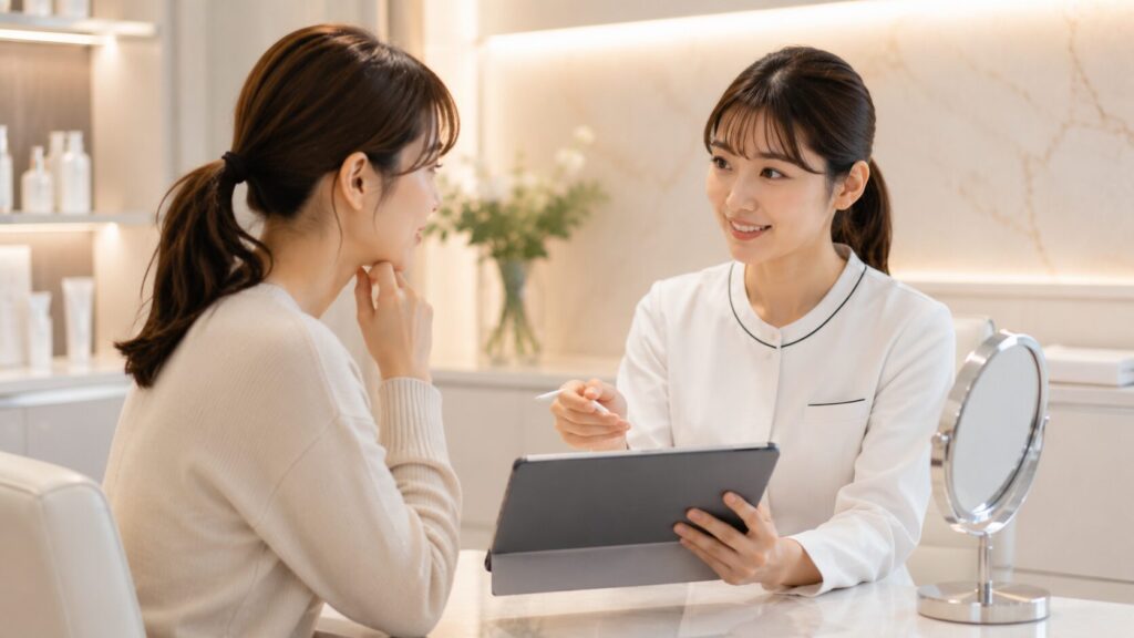 クリニックでのプロフェッショナルな相談