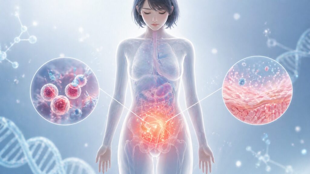 未来的な人体解剖学的イラスト