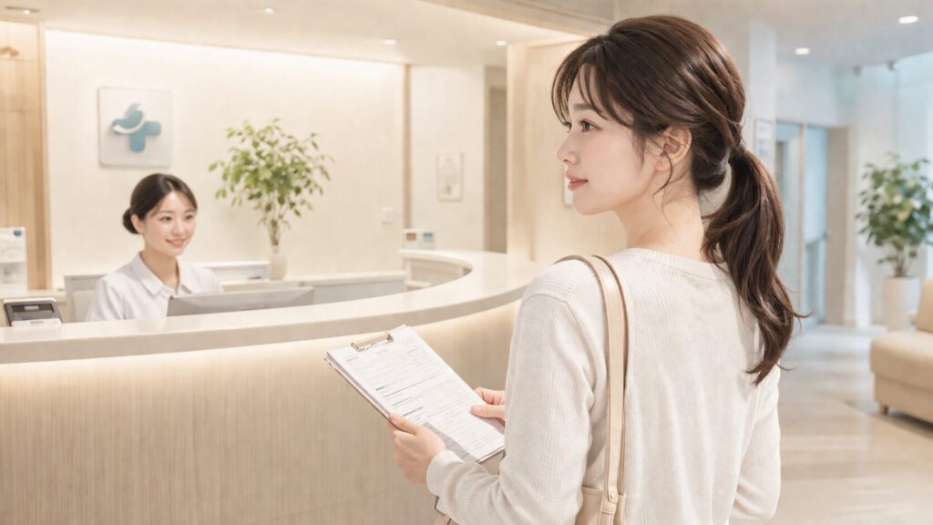 受付での優しい出会い