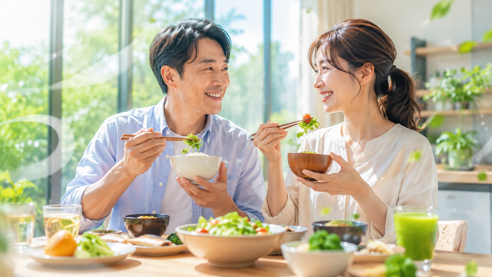 明るい昼食のひととき