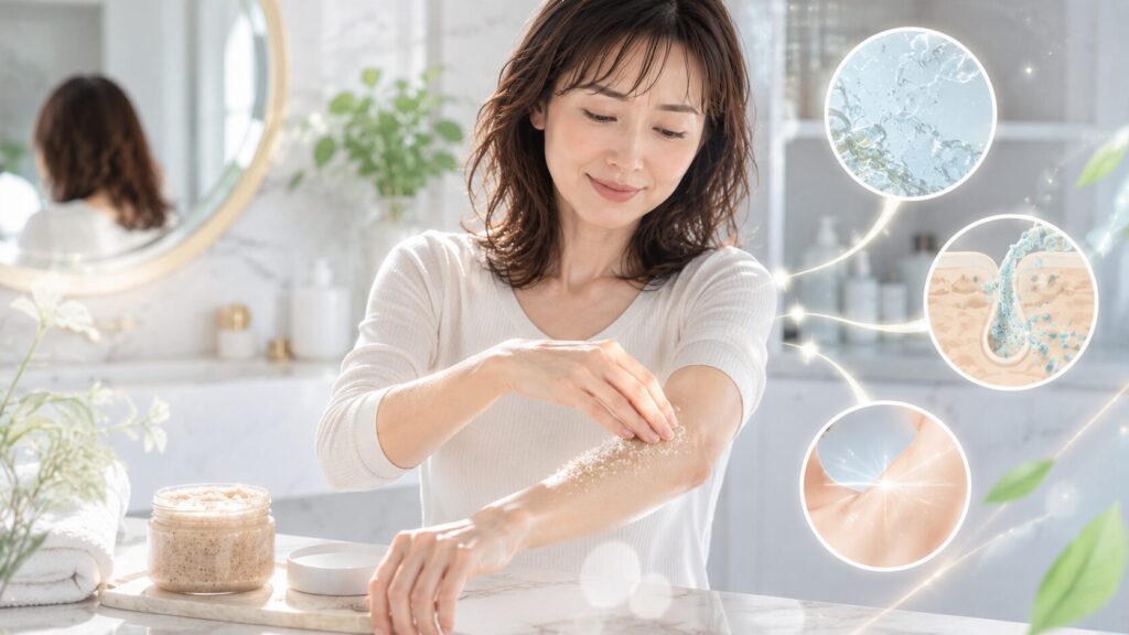 美容ケアの優雅な瞬間