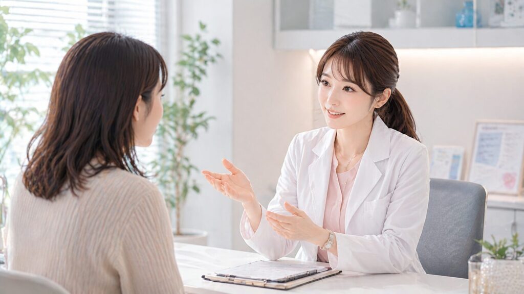 現代的なクリニックでの相談シーン
