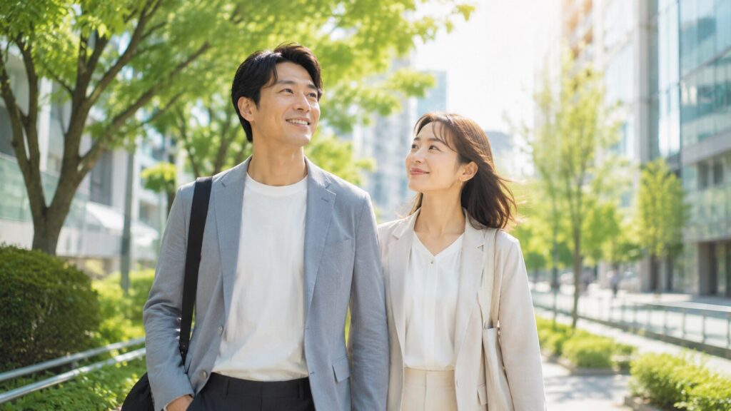 快適な都市の散歩