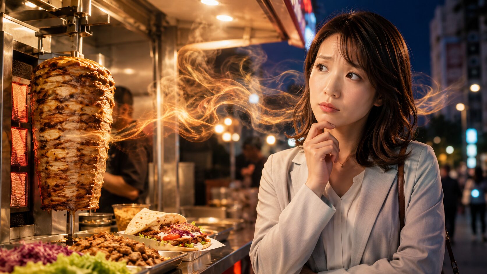 街角の夕食選び