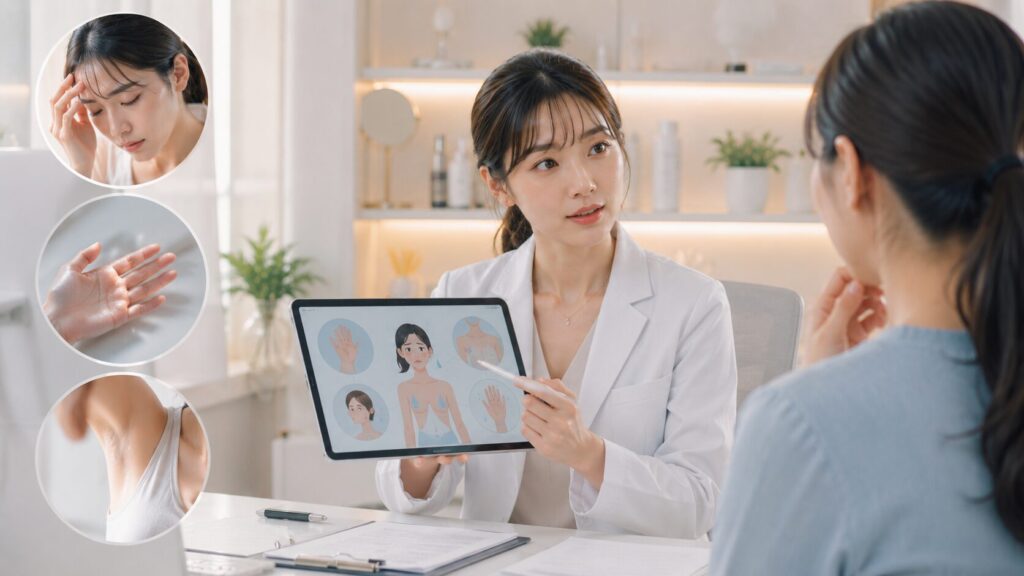 医療相談の明るい診療室