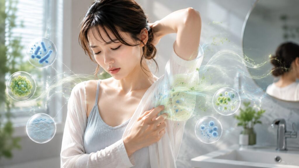 肌ケアと空気中の微生物