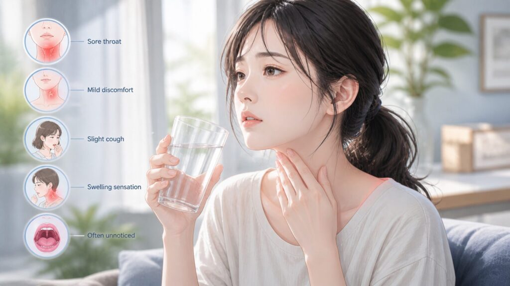 喉の不調と軽い症状