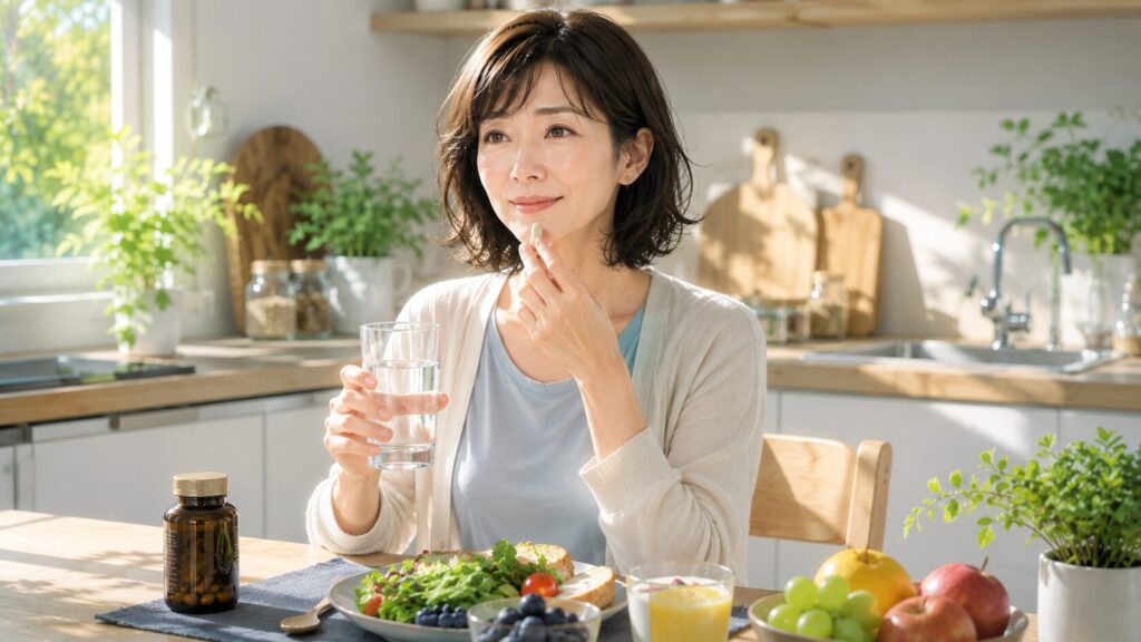 朝の健康的なひととき