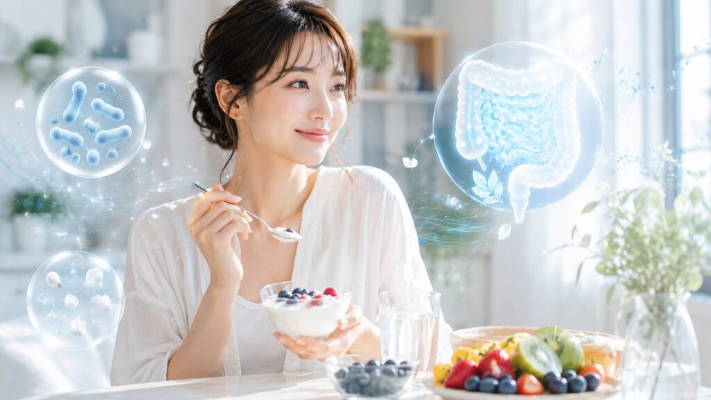 健康的な朝食と腸内環境
