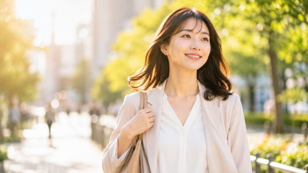 街角の陽光に包まれて