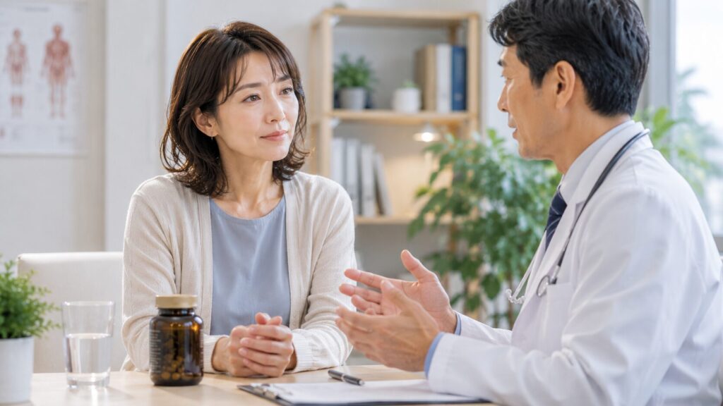 医師との落ち着いた相談シーン