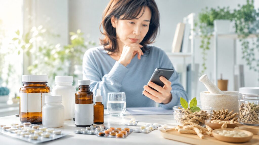 静かな薬草とメディスンの空間