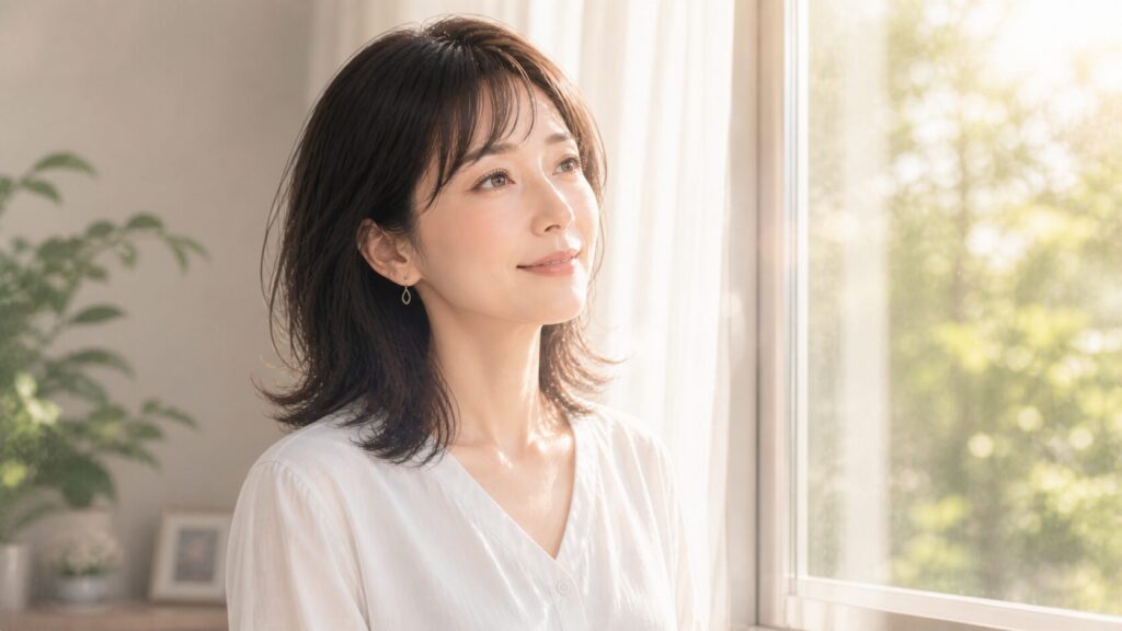 穏やかな光の中で一息つく