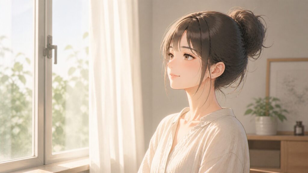 窓辺の穏やかな時間