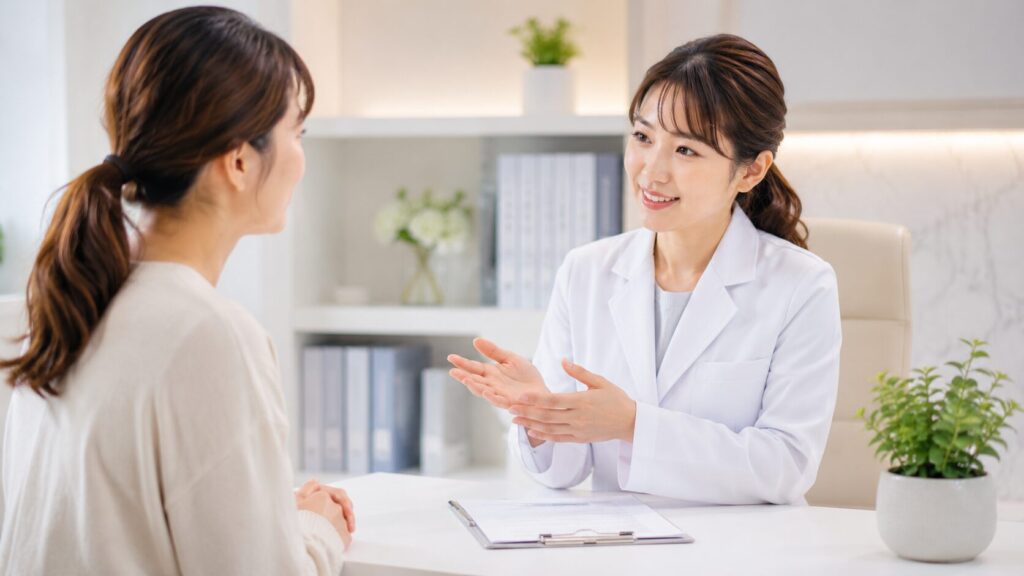 診察室での穏やかな対話