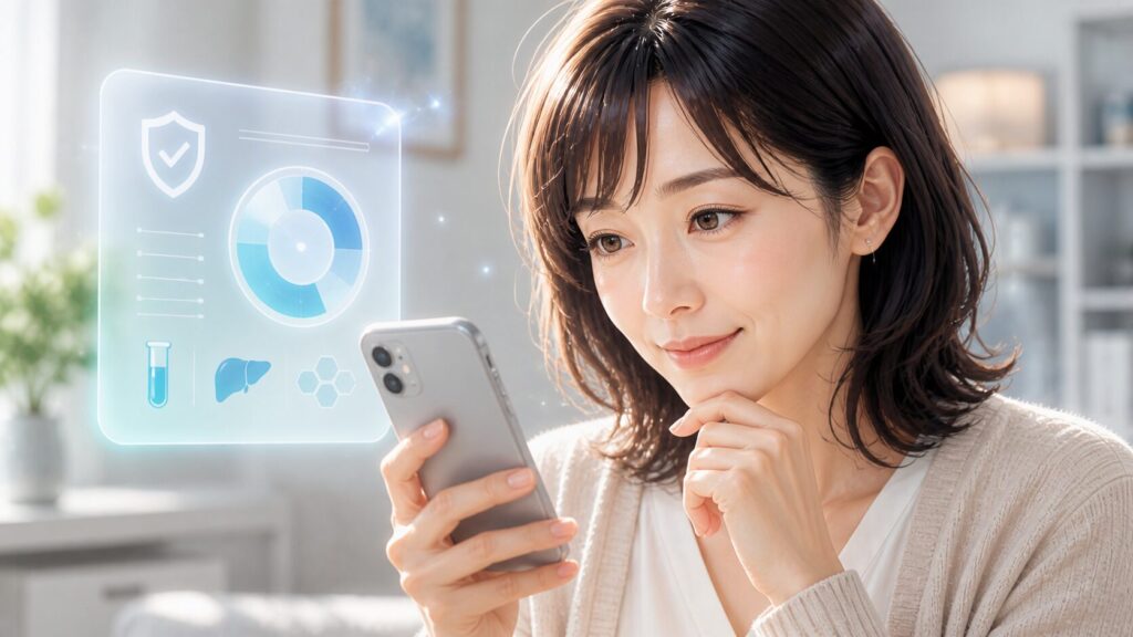 未来的な健康管理の瞬間