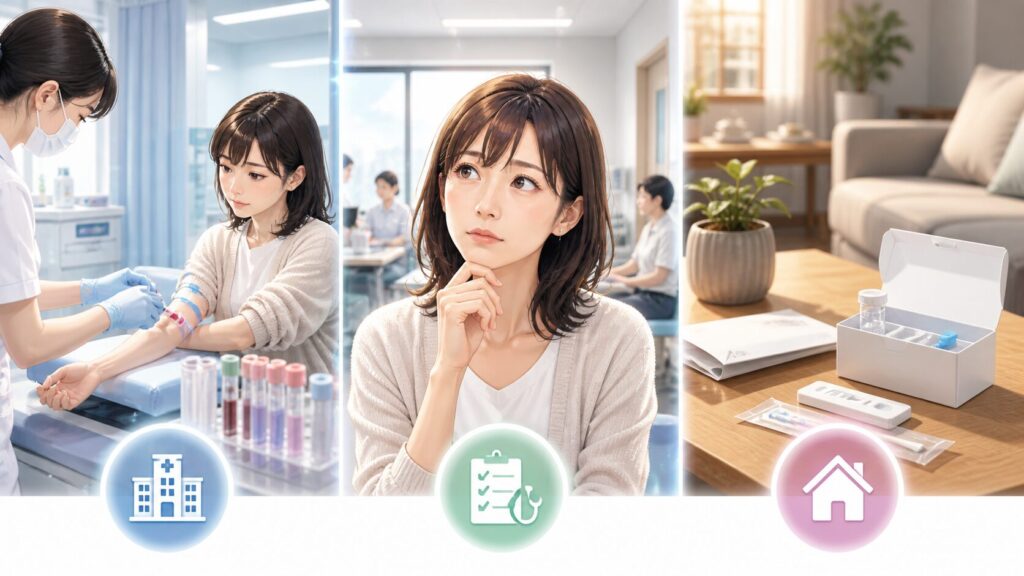 選択肢を手にした女性