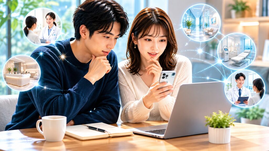 医療オプションを調べるカップル